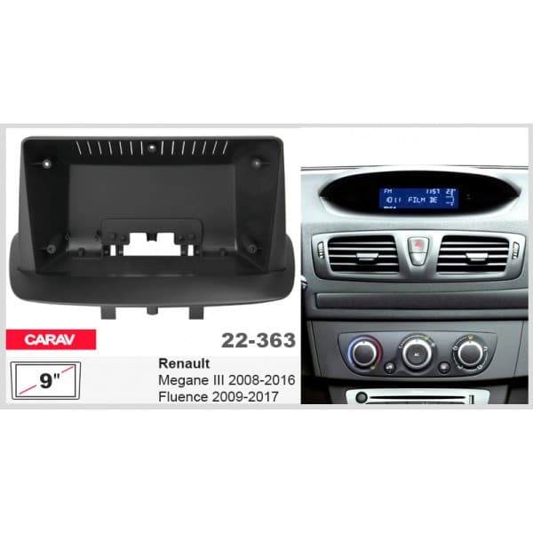 Перехідна рамка Renault Megane III, Fluence Carav 22-363 — фото 6 з 6
