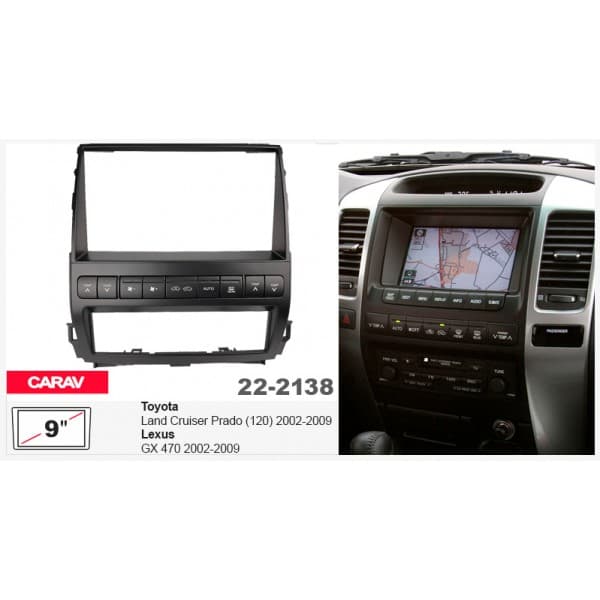 Перехідна рамка Toyota Land Cruiser Prado 120, Lexus GX 470 Carav 22-2138 — фото 7 з 7