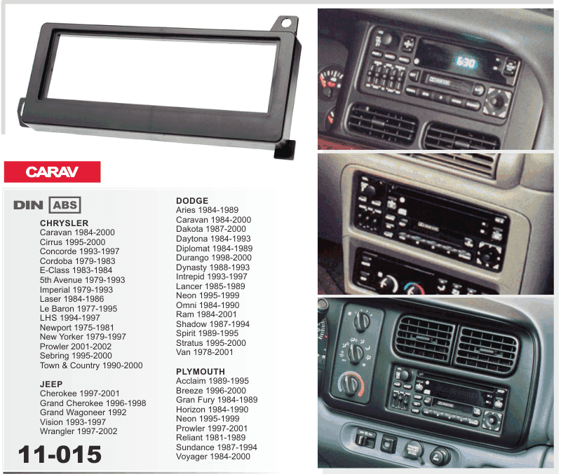 Перехідна рамка Dodge Caravan, Durango, Neon, RAM Carav 11-015 — фото 4 з 4