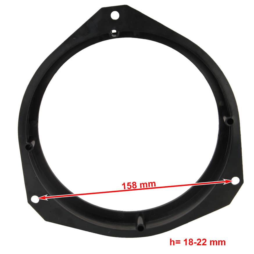 Проставки під динаміки 165 мм / 6.5" Carav 14-033 для автомобілів Alfa Romeo, Dacia, Fiat, Nissan, Opel — фото 3 з 5