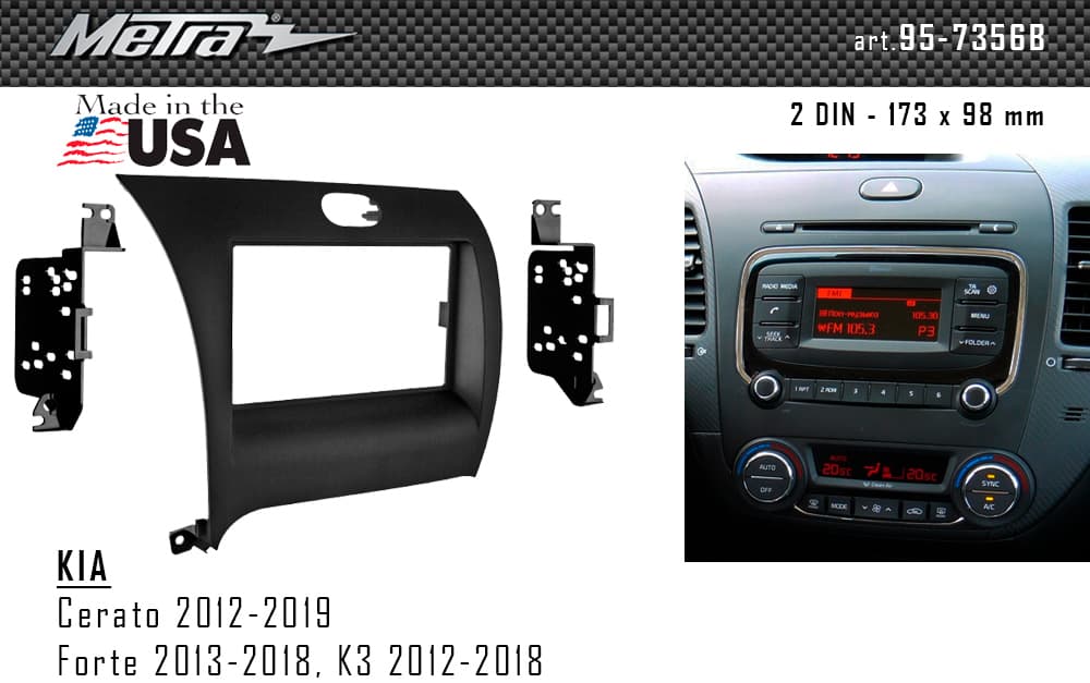 Перехідна рамка KIA Cerato, Forte Metra 95-7356B — фото 6 з 6