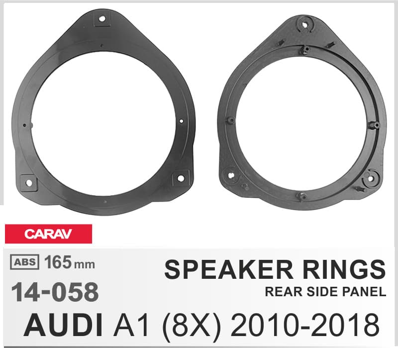 Проставки під динаміки 165 мм / 6.5" Carav 14-058 для автомобілів Audi A1 — фото 4 з 4