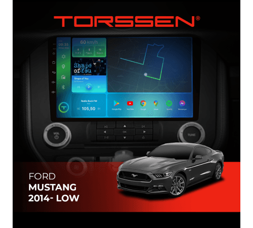 Штатна магнітола Torssen Ford Mustang 2014- low FL9 4+64Gb 4G Carplay DSP — фото 1 з 2