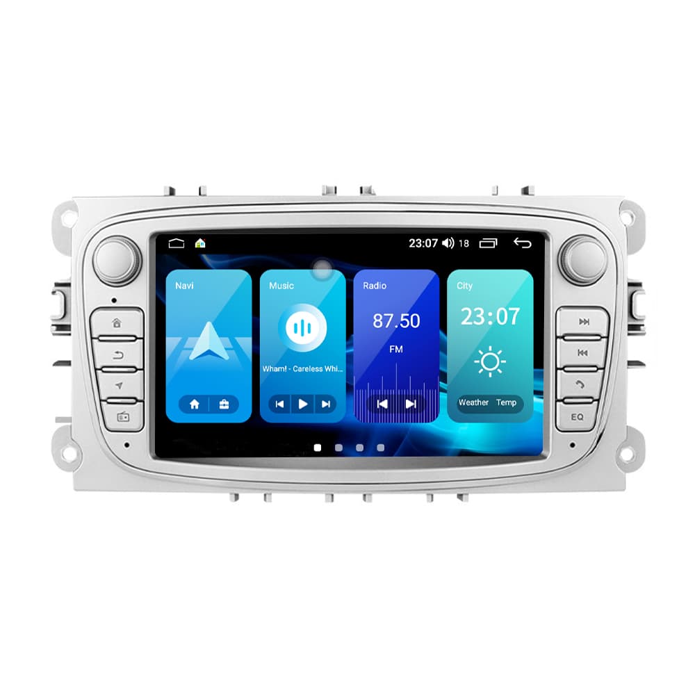 Штатна магнітола Torssen NF72 Ford Focus 2/Mondeo/S-Max/Fiesta/Fusion 2/32 Carplay 2007-2011 silver — фото товару Autocast