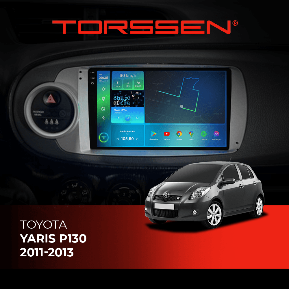 Штатна магнітола Torssen 2K Toyota Yaris (P130) (2011-2013) F9464 4G Carplay DSP — фото 1 з 2