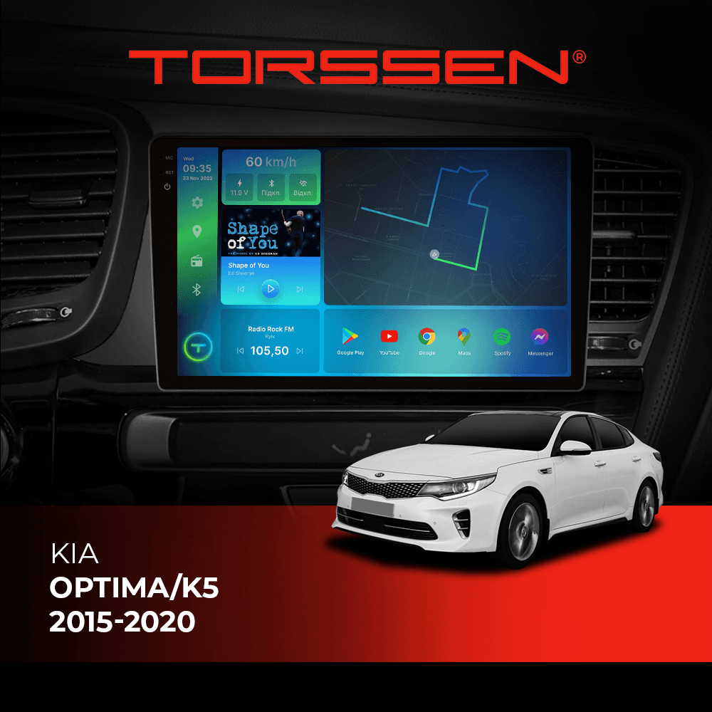 Штатна магнітола Torssen 2K Kia Optima/K5 2011-2015 F9464 4G Carplay DSP — фото 1 з 2
