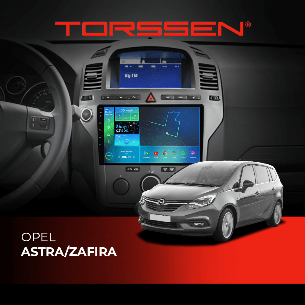 Штатна магнітола Torssen Opel Astra/Zafira black FL9 4+64Gb 4G Carplay DSP — зображення 1 Штатна магнітола Torssen Opel Astra/Zafira black FL9 4+64Gb 4G Carplay DSP — фото 1 з 2
