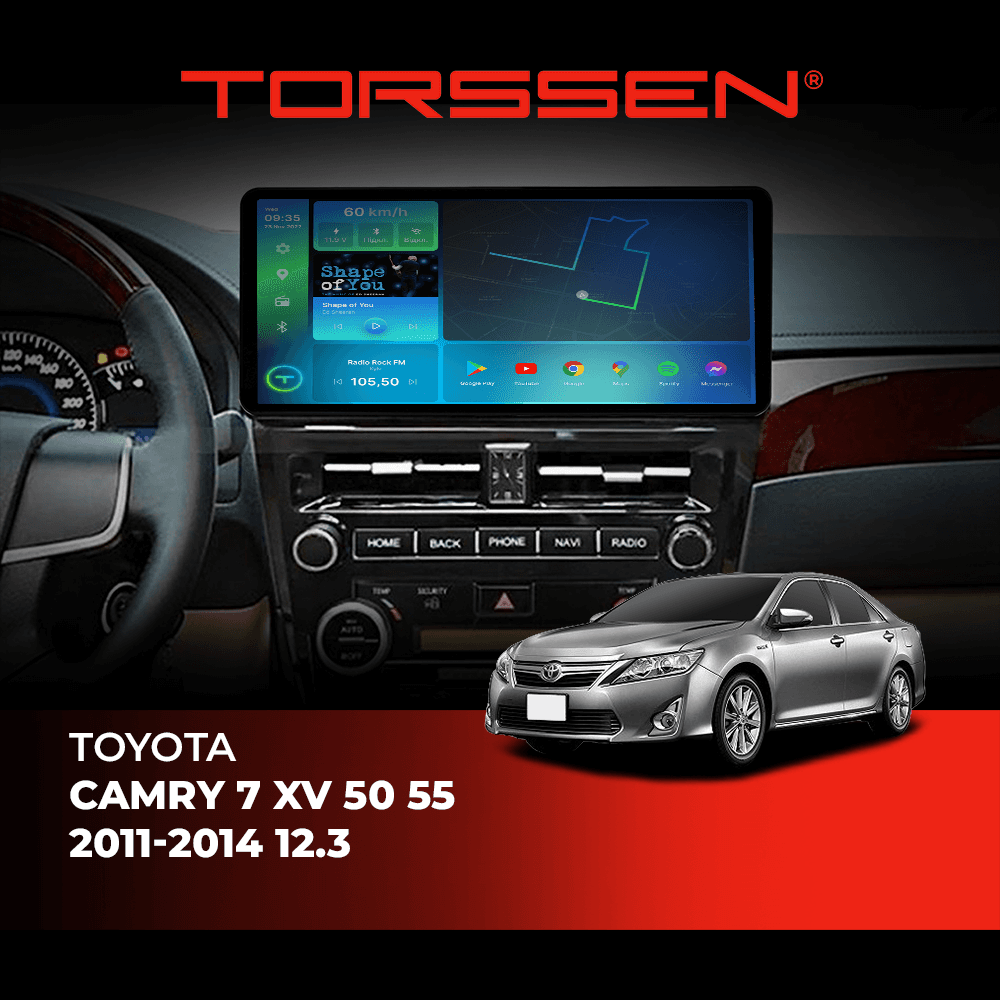 Штатна магнітола Torssen NRJ-B1-BE Toyota Camry 7 XV 50 55 2011-2014 8/256Gb 12.4'' 360 — зображення 1 Штатна магнітола Torssen NRJ-B1-BE Toyota Camry 7 XV 50 55 2011-2014 8/256Gb 12.4'' 360 — фото 1 з 2