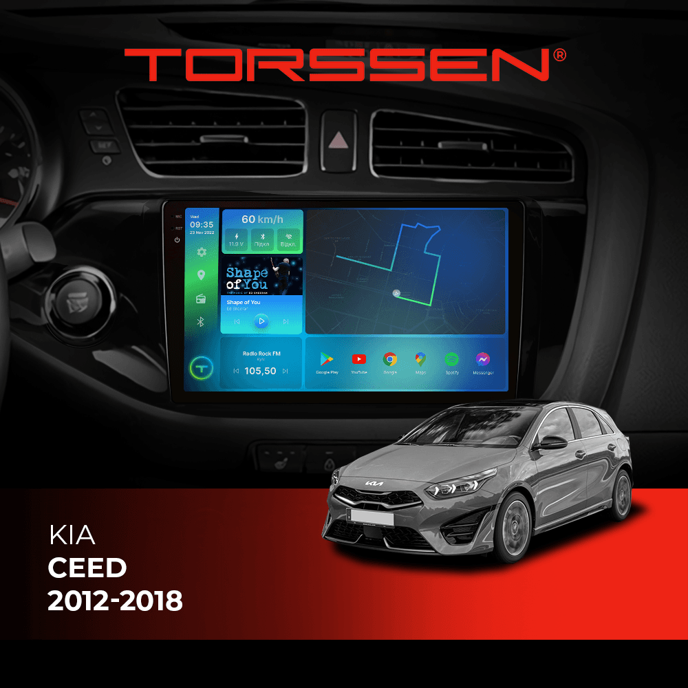 Штатна магнітола Torssen 2K Kia Ceed 12-18 F9464 4G Carplay DSP — зображення 1 Штатна магнітола Torssen 2K Kia Ceed 12-18 F9464 4G Carplay DSP — фото 1 з 2