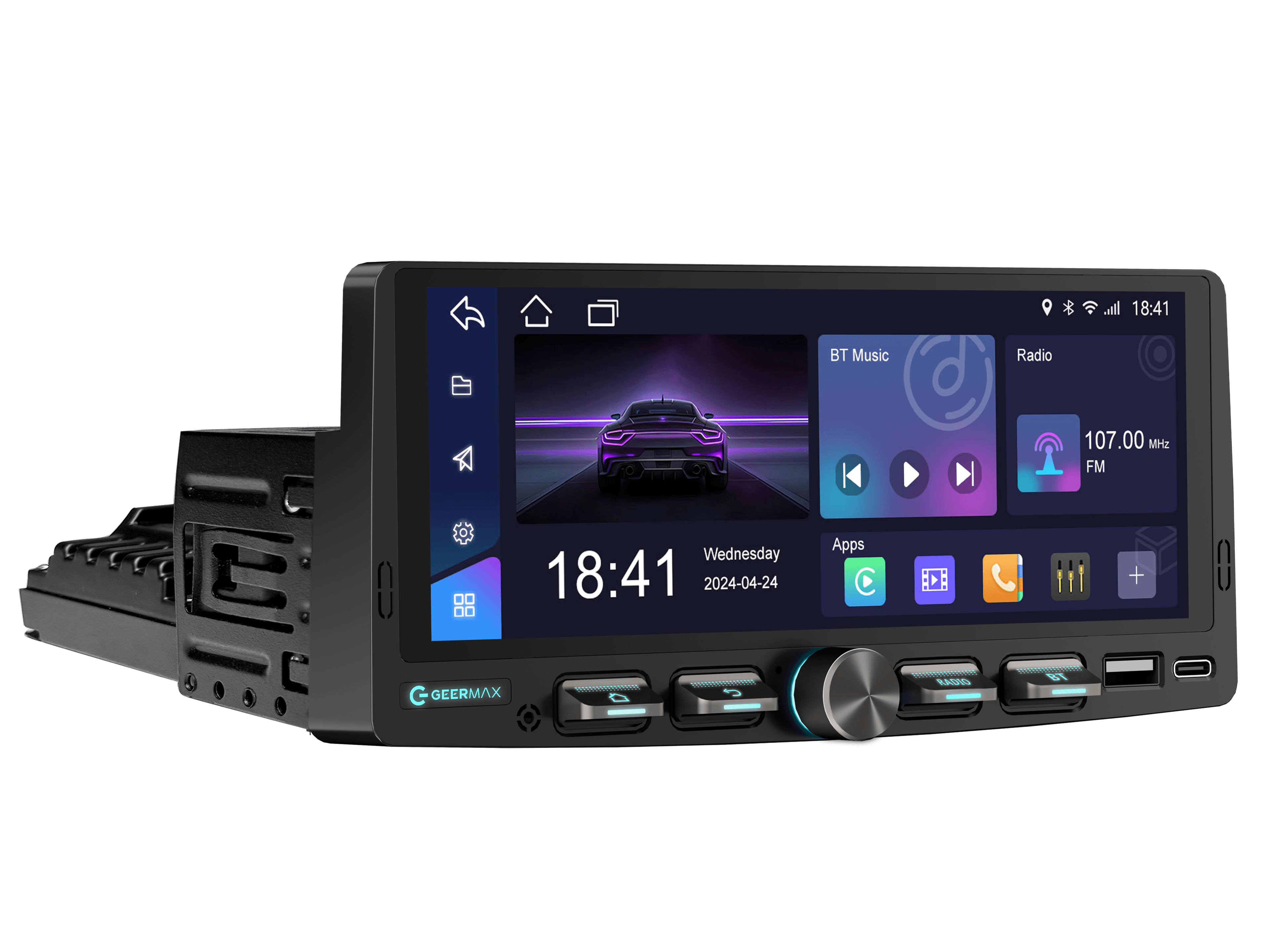Автомагнітола 1DIN Geermax A601 — зображення 1 Автомагнітола 1DIN Geermax A601 — фото 1 з 2